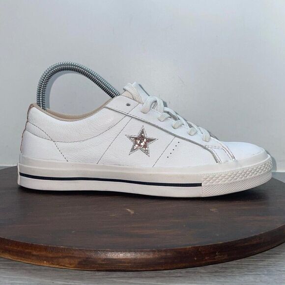 Converse White Leather Sneakers - Picture 1 of 10